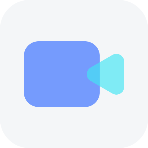 Pictogramme caméra bleue